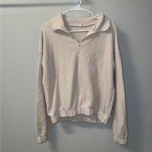 Cropped Teddy Half-Zip
